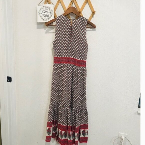 Ulla Johnson Oona 100% Silk Smocked Floral Midi Dress in Indian Floral Size 4 - Picture 5 of 8